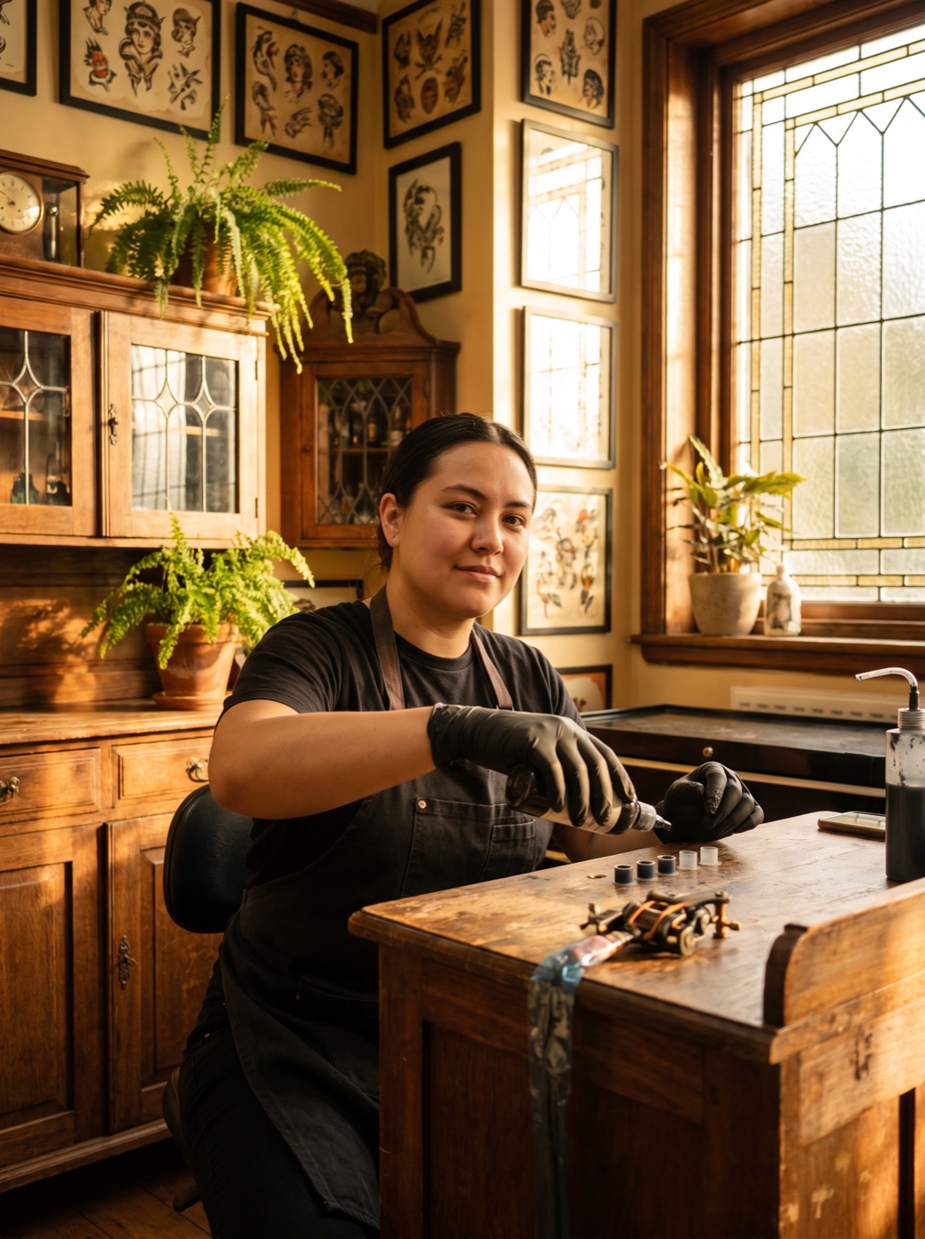 Tattoo work at Three of Swords Tattoo Parlour