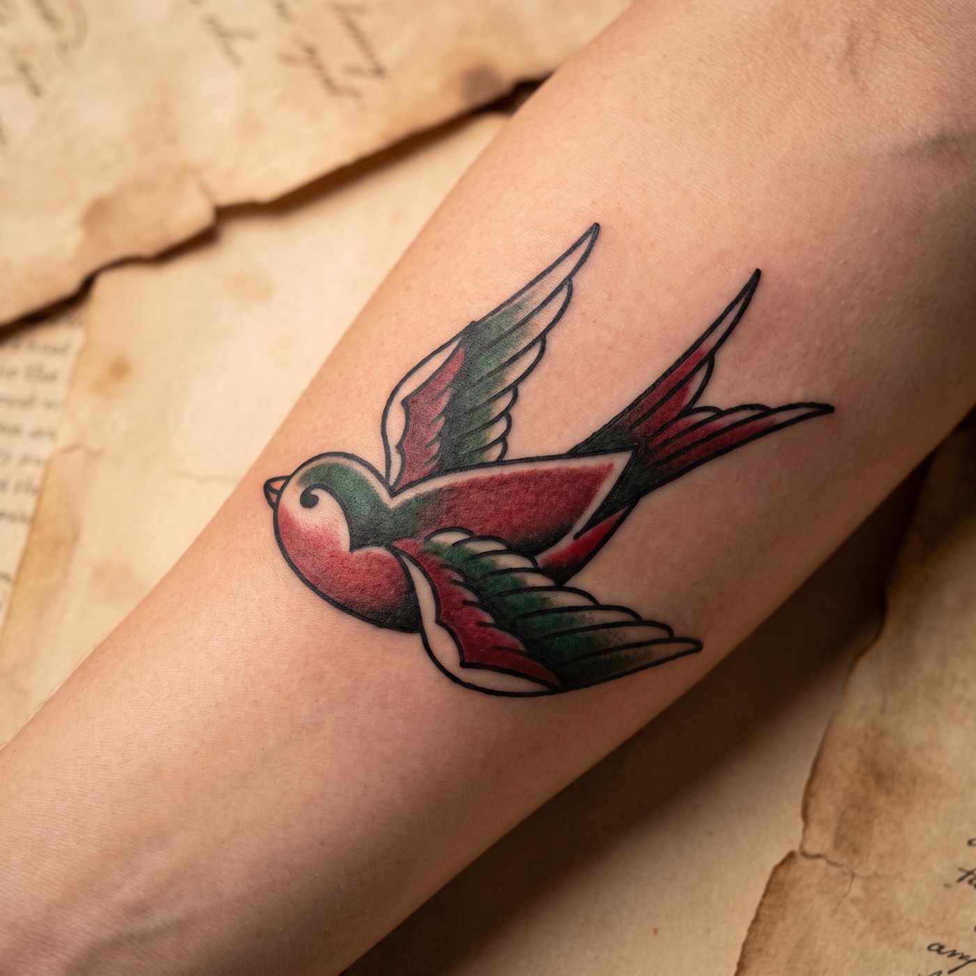 Tattoo work at Three of Swords Tattoo Parlour